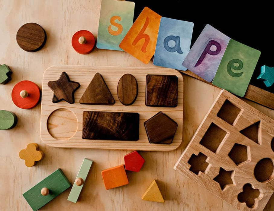 Geometric Shapes Puzzle - pilzessono.shop - zauberhafte Kinderdinge