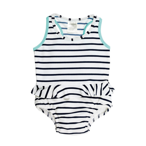 gestreifter Baby-Badeanzug mit integrierter Schwimmwindel - pilzessono.shop - zauberhafte Kinderdinge