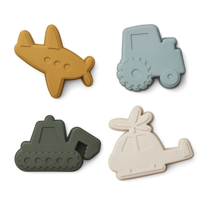 Gill Sandformen 4-pack Vehicles / Dove blue - pilzessono.shop - zauberhafte Kinderdinge