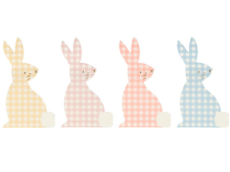 Gingham Bunny Napkins von Meri Meri ♡ - pilzessono.shop - zauberhafte Kinderdinge