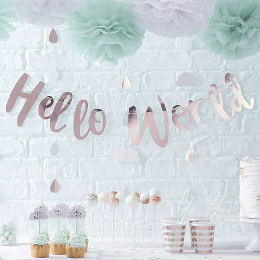 Girlande fuer die Baby-Shower-Party - pilzessono.shop - zauberhafte Kinderdinge