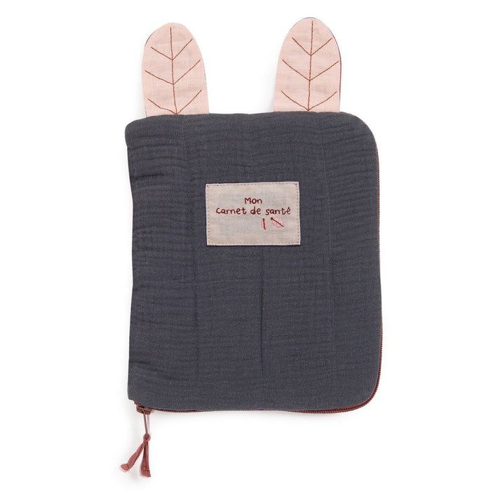 Graue Mutterkindpasshülle Après la pluie von Moulin Roty - pilzessono.shop - zauberhafte Kinderdinge