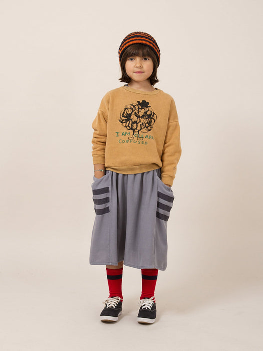 grauer Midi - Rock von Bobo Choses - pilzessono.shop - zauberhafte Kinderdinge
