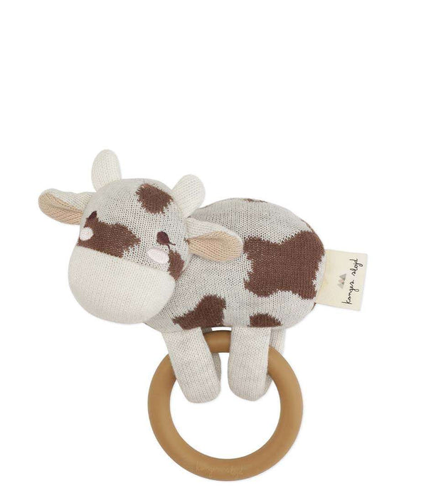 Greifling Muh aus Bio Baumwolle - pilzessono.shop - zauberhafte Kinderdinge