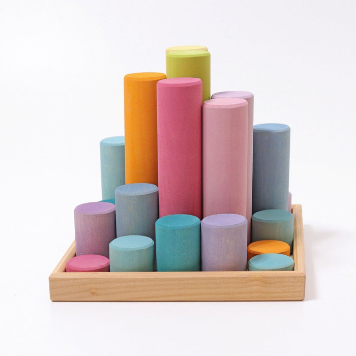 Große Bauwalzen Pastell - pilzessono.shop - zauberhafte Kinderdinge