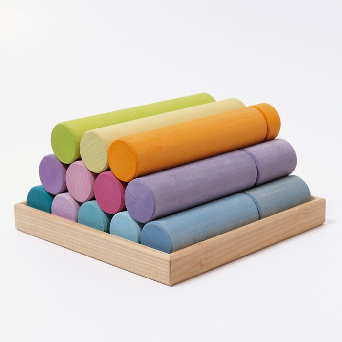 Große Bauwalzen Pastell - pilzessono.shop - zauberhafte Kinderdinge