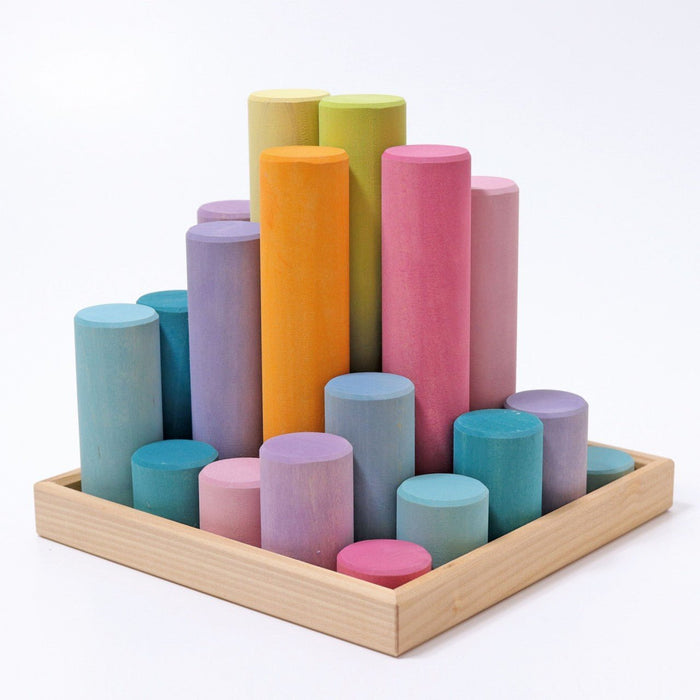 Große Bauwalzen Pastell - pilzessono.shop - zauberhafte Kinderdinge