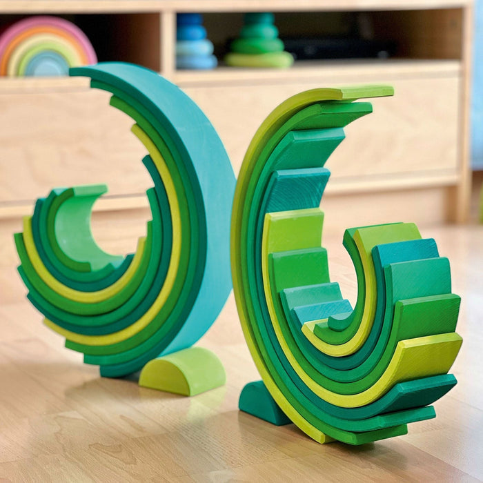 großer Regenbogen Waldgrün - pilzessono.shop - zauberhafte Kinderdinge