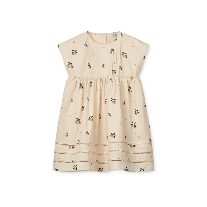Gudrun Popelinekleid in peach / sea shell von Liewood - pilzessono.shop - zauberhafte Kinderdinge