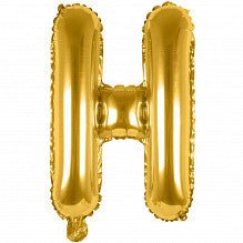 H Folienballon gold Buchstabe - pilzessono.shop - zauberhafte Kinderdinge