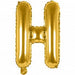 H Folienballon gold Buchstabe - pilzessono.shop - zauberhafte Kinderdinge