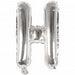 H Folienballon silber Buchstabe - pilzessono.shop - zauberhafte Kinderdinge