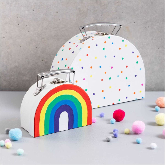 ⋙ halbrunder Koffer | Made by me | in weiß von Rico Design ♥ - pilzessono.shop - zauberhafte Kinderdinge