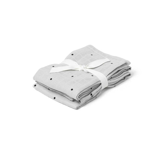 Hannah Musselin-Tücher 2 Pack | Classic dot dumbo grey von Liewood ♡ - pilzessono.shop - zauberhafte Kinderdinge