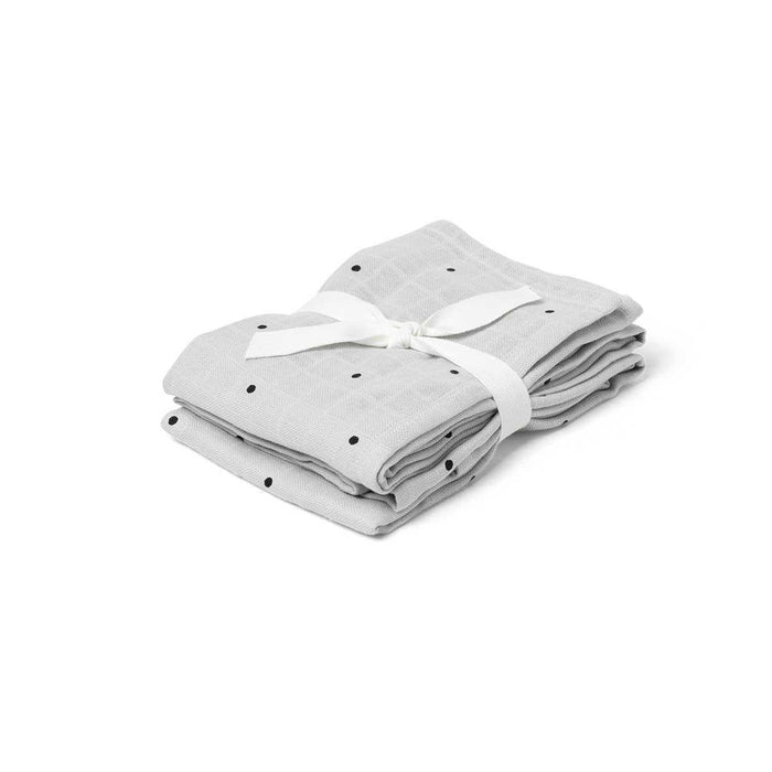 Hannah Musselin-Tücher 2 Pack | Classic dot dumbo grey von Liewood ♡ - pilzessono.shop - zauberhafte Kinderdinge