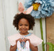 Hasen Haarreif | Verziertes Gingham - Bunny - Stirnband von Meri Meri - pilzessono.shop - zauberhafte Kinderdinge