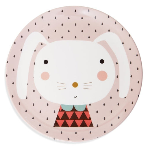 Hasen-Melaminteller von Petit Monkey - pilzessono.shop - zauberhafte Kinderdinge