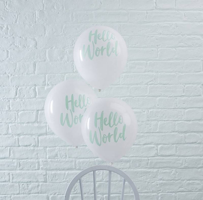 Hello World Ballons - pilzessono.shop - zauberhafte Kinderdinge