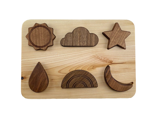 Holzpuzzle Sonne und mehr Formen - pilzessono.shop - zauberhafte Kinderdinge