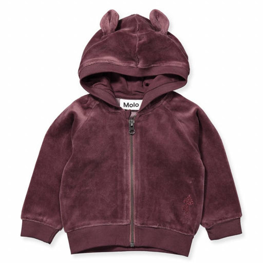 Hoodie in velours in purple von Molo bei Pilzessin - pilzessono.shop - zauberhafte Kinderdinge