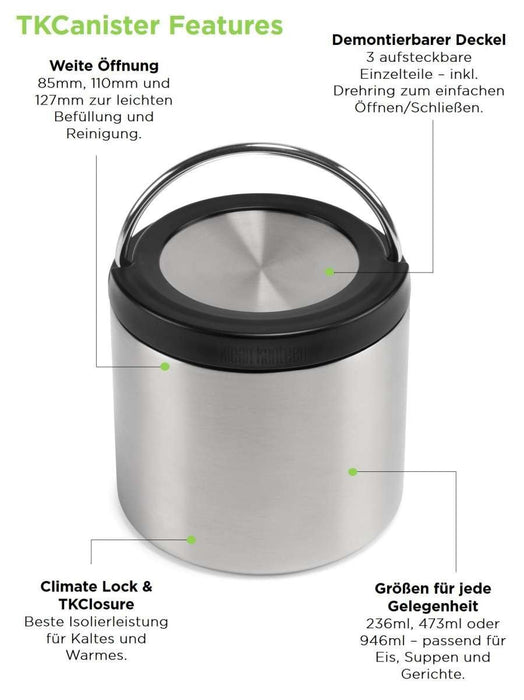 Isolierbehälter TK Canister in Brushed Stainless ♥ - pilzessono.shop