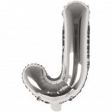 J Folienballon silber Buchstabe - pilzessono.shop - zauberhafte Kinderdinge
