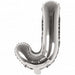 J Folienballon silber Buchstabe - pilzessono.shop - zauberhafte Kinderdinge