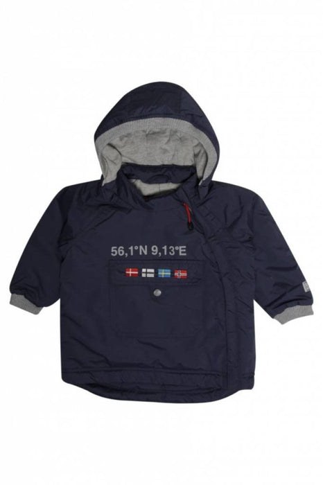 Jacke in dunkelblau mit grau - pilzessono.shop - zauberhafte Kinderdinge