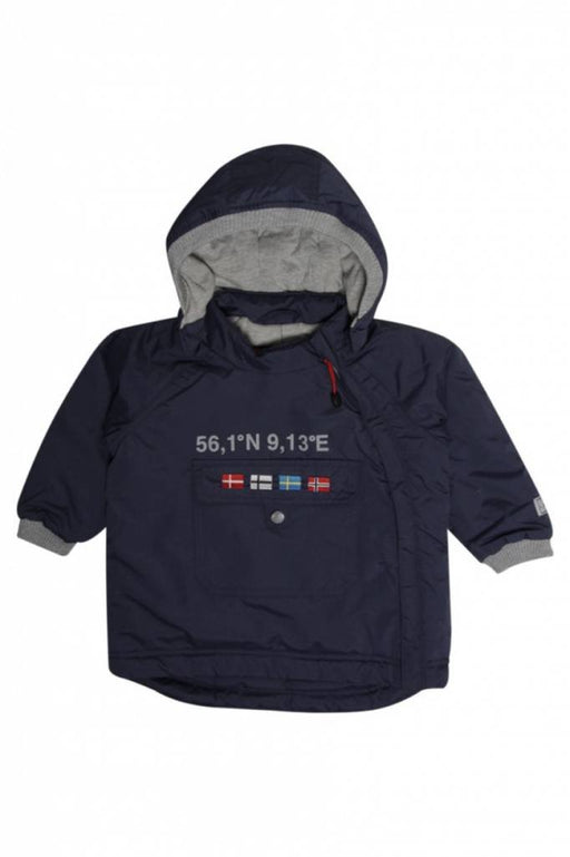 Jacke in dunkelblau mit grau - pilzessono.shop - zauberhafte Kinderdinge