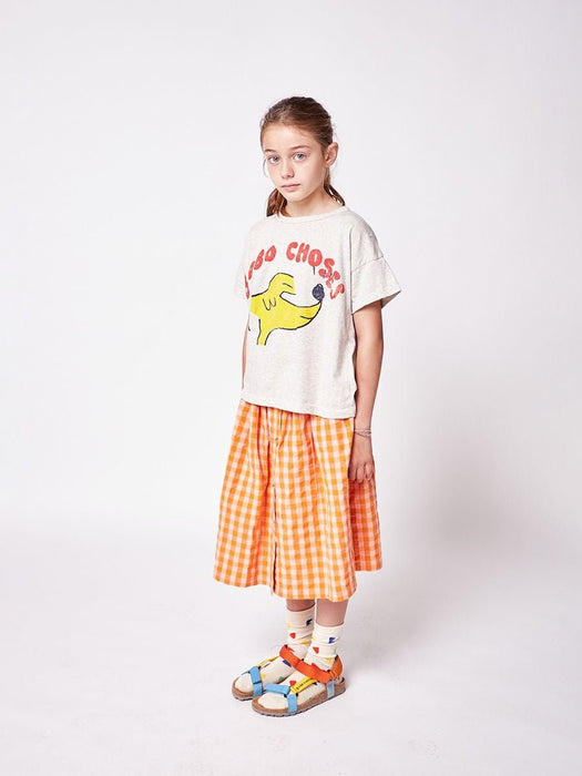 ⋙ karierter Midi Rock "Vichy buttoned woven" von Bobo Choses ♡ - pilzessono.shop - zauberhafte Kinderdinge