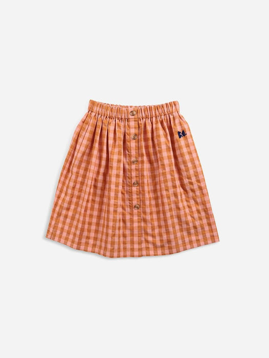 ⋙ karierter Midi Rock "Vichy buttoned woven" von Bobo Choses ♡ - pilzessono.shop - zauberhafte Kinderdinge