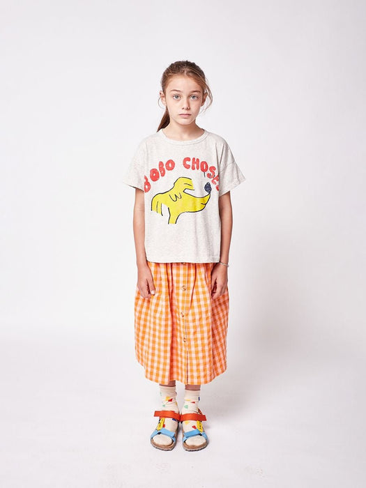⋙ karierter Midi Rock "Vichy buttoned woven" von Bobo Choses ♡ - pilzessono.shop - zauberhafte Kinderdinge