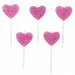 KERZEN HERZEN M GLITTER, ROSA - pilzessono.shop - zauberhafte Kinderdinge