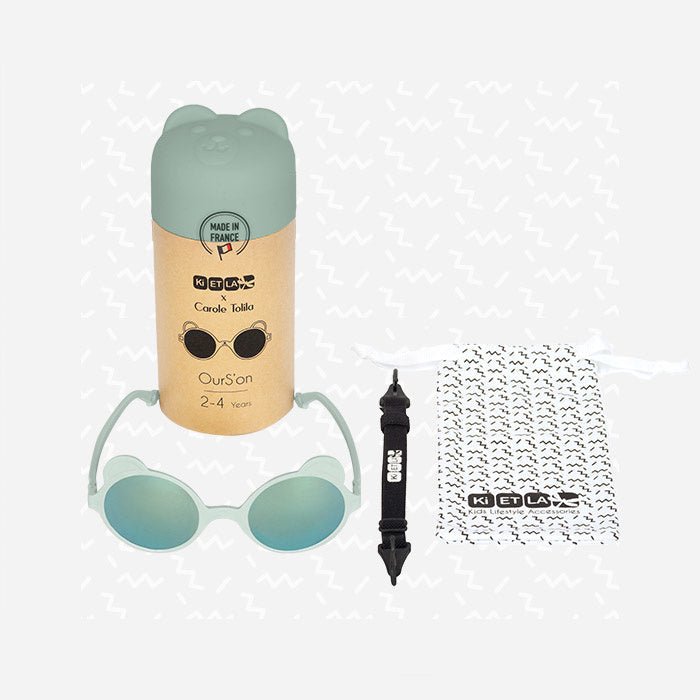 Kindersonnenbrille OURSON in almond green von Ki ET LA - pilzessono.shop