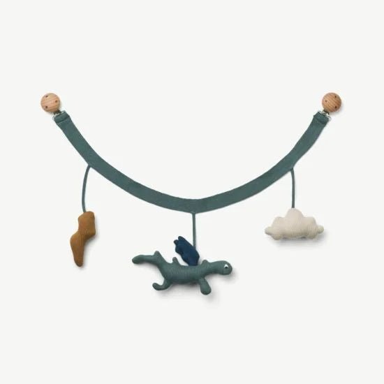Kinderwagenkette Drache Dino - pilzessono.shop - zauberhafte Kinderdinge