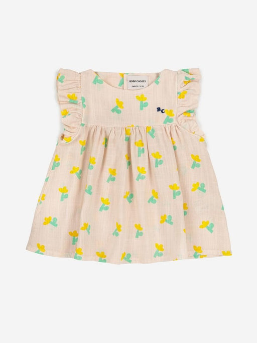 Kleid - Sea Flower all over ruffle - pilzessono.shop - zauberhafte Kinderdinge