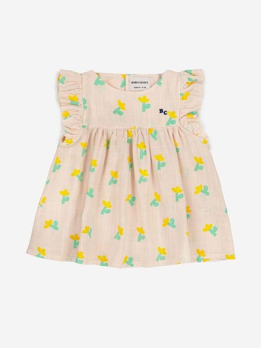 Kleid - Sea Flower all over ruffle - pilzessono.shop - zauberhafte Kinderdinge