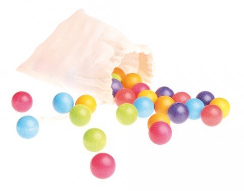 Kleine Holzmurmeln - pilzessono.shop - zauberhafte Kinderdinge