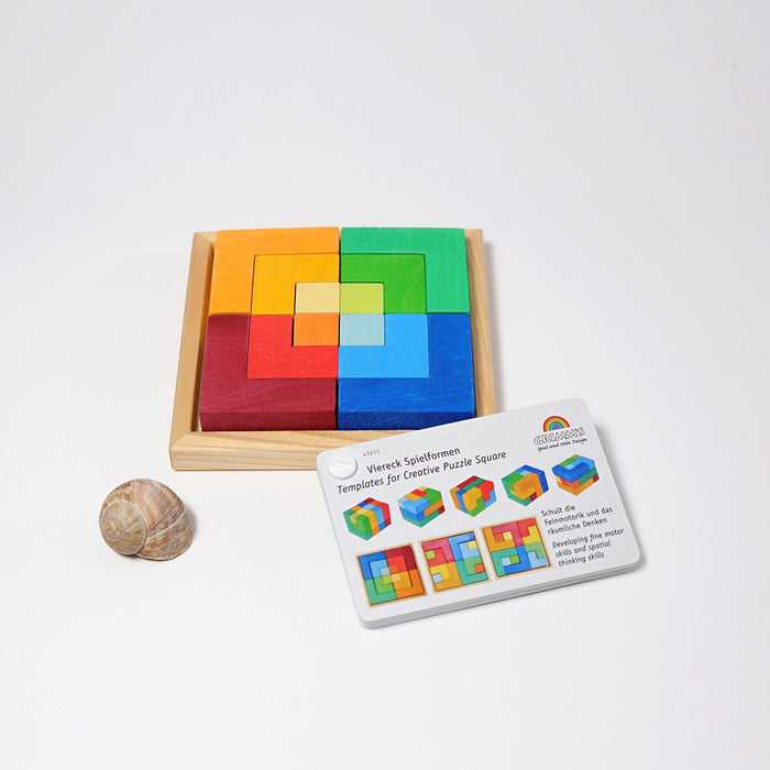 Kleines Bauspiel Viereck von Grimms ♡ - pilzessono.shop - zauberhafte Kinderdinge