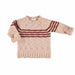 Knitted sweater Pink and brick stripes von Piupiuchick bei Pilzessin - pilzessono.shop - zauberhafte Kinderdinge