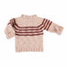 Knitted sweater Pink and brick stripes von Piupiuchick bei Pilzessin - pilzessono.shop - zauberhafte Kinderdinge