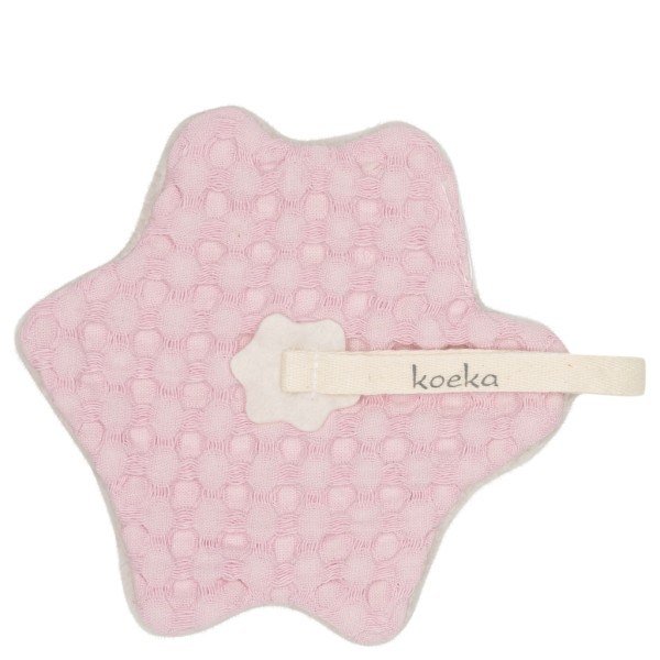 Koeka Schnullertuch in rosa/beige - pilzessono.shop - zauberhafte Kinderdinge