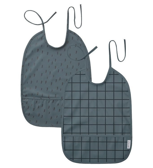 Lai Bib - Check/Graphic Stroke Whale Blue mix - pilzessono.shop - zauberhafte Kinderdinge