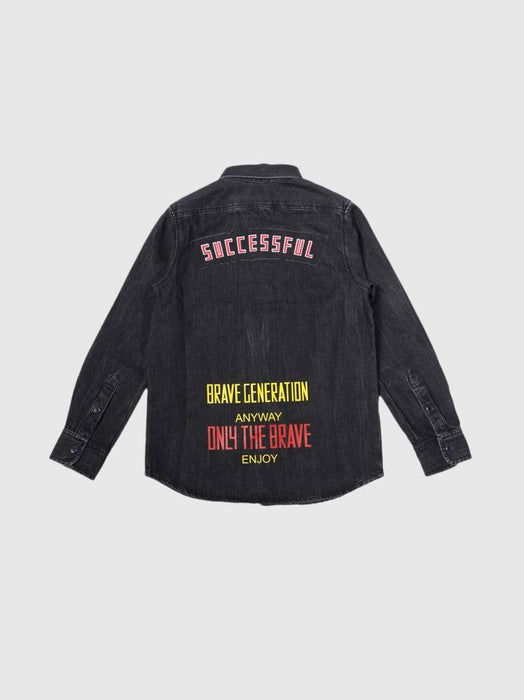 Langarm Jeans Hemd von Diesel Kids - pilzessono.shop - zauberhafte Kinderdinge