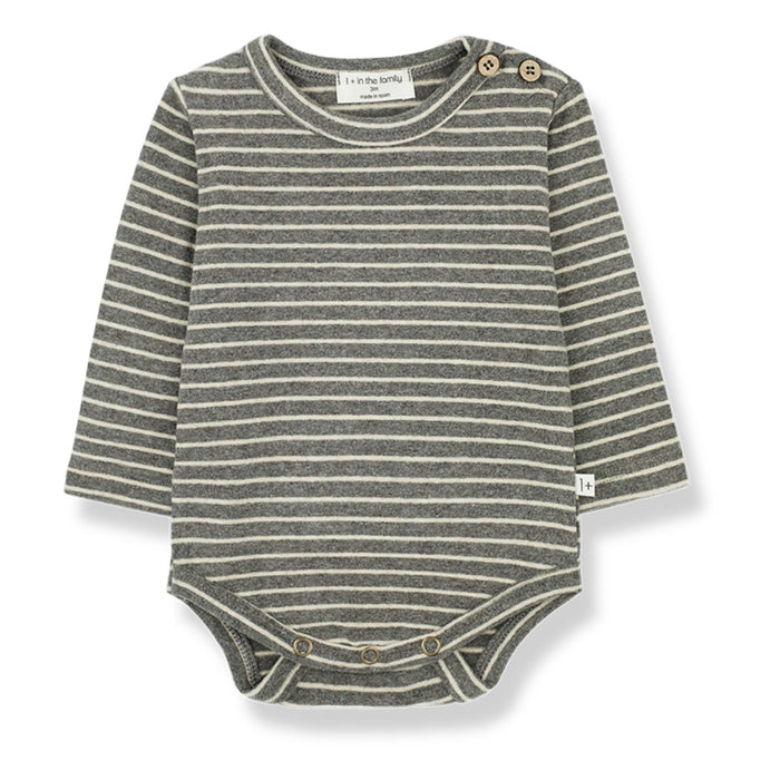 Langarmbody Rai in grey - pilzessono.shop - zauberhafte Kinderdinge