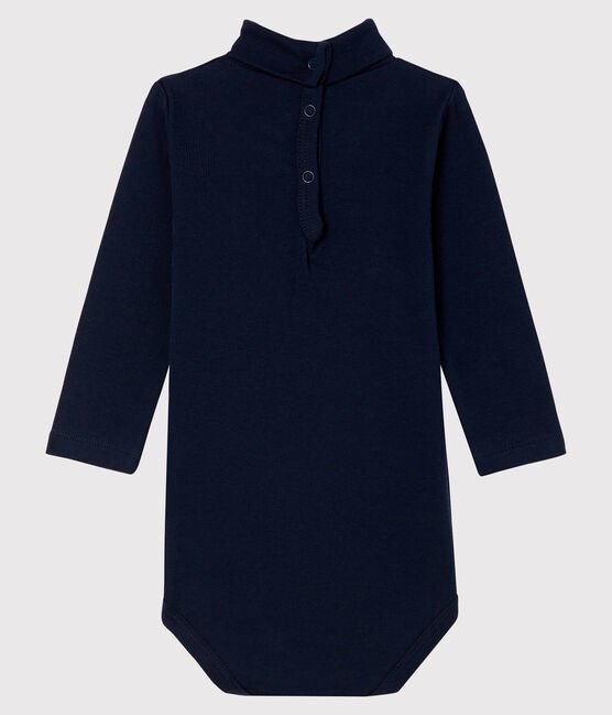 Langärmeliger Baby-Body mit Rollkragen von Petit Bateau ♡ - pilzessono.shop - zauberhafte Kinderdinge
