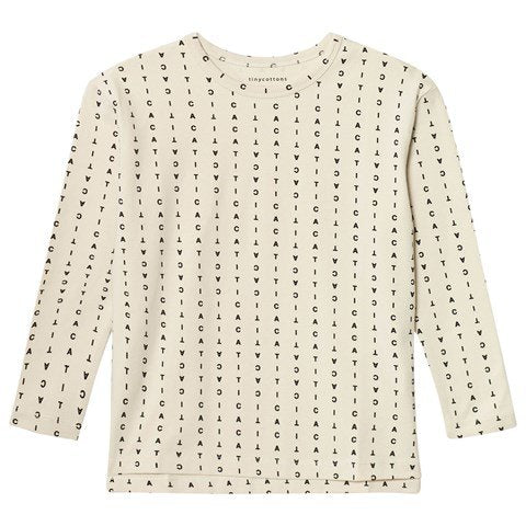 Langarmshirt beige mit Print - pilzessono.shop - zauberhafte Kinderdinge