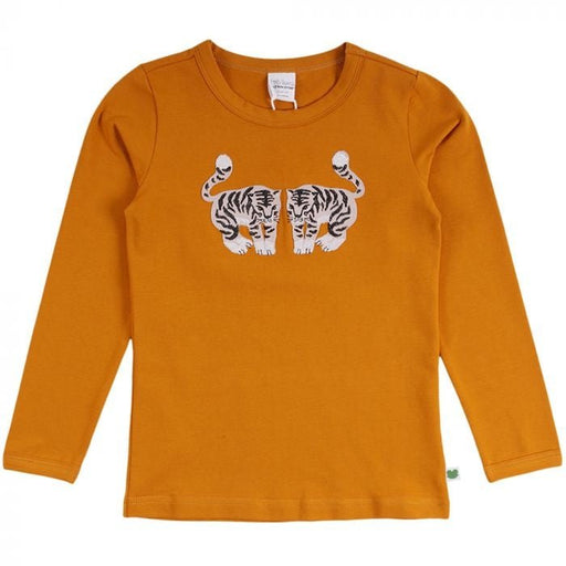 Langarmshirt Tiger in curry - pilzessono.shop - zauberhafte Kinderdinge