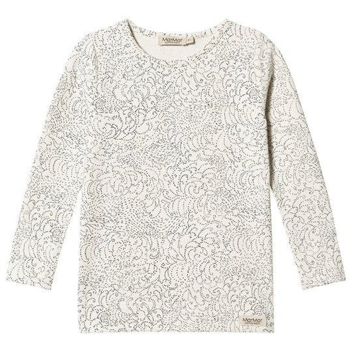 Langarmshirt von Marmar in beige mit dunkelblauem Print - pilzessono.shop - zauberhafte Kinderdinge