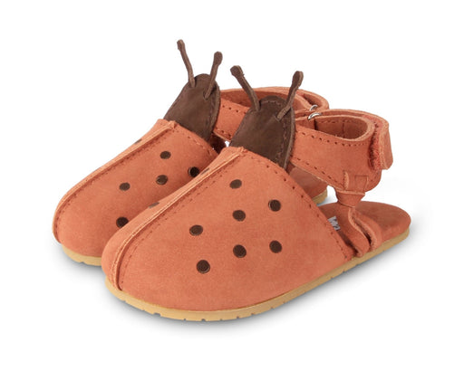 Lederslipper Lady Bird - Walnut Nubuck - pilzessono.shop - zauberhafte Kinderdinge